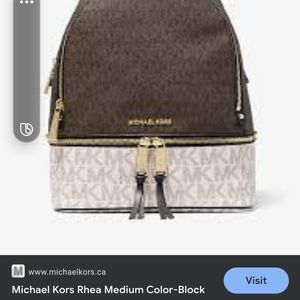 Micheal kors one size two tone backpack